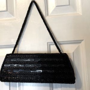 BIJOUX TERNER CLUTCH BLACK SPARKLING